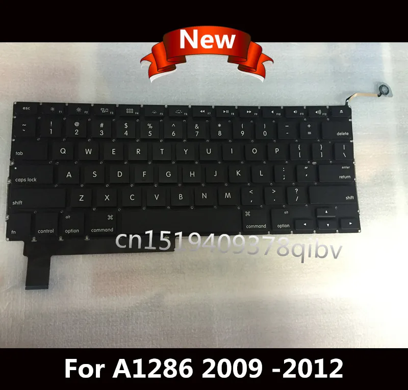 

New Laptop US QWERTY Standard Keyboard for Macbook Pro 15" A1286 US keyboard No Backlit Backlight 2009 2010 2011 2012