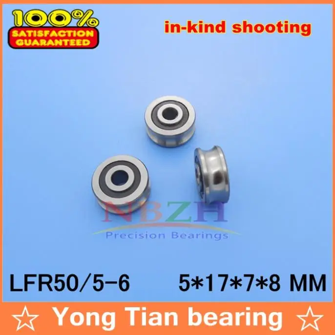 

Free Shiping 15 PCS LFR50/5-6 NPP LFR50/5 Groove Track Roller Bearings size:5*17*8mm (Precision double row balls) ABEC-5