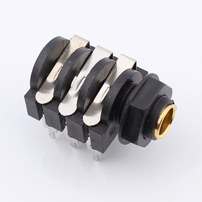 10pcs TRS screw 1/4" 6.35mm 6.5 two sound track Stereo Jack Socket