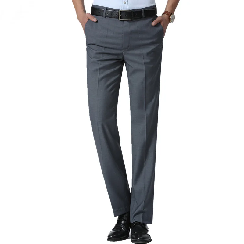 Мужские костюмные брюки мужские Приталенные брюки офисные брюки мужские большие размеры деловые классические мужские брюки в деловом стиле мужские брюки - Цвет: gray