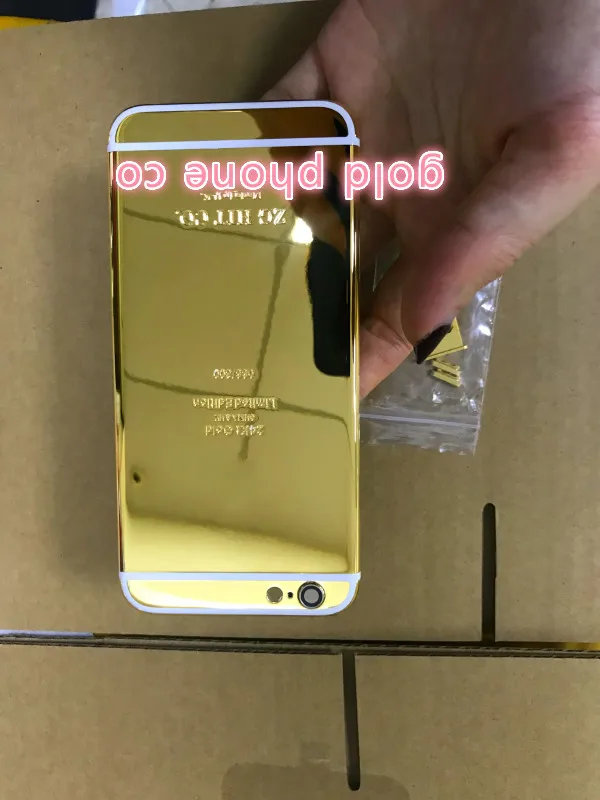 New Perfect Quality 24k Mirror Gold Chassis Back Cover for iphone 6 6s ZG CO Battery Door Housing Middle Frame with Buttons