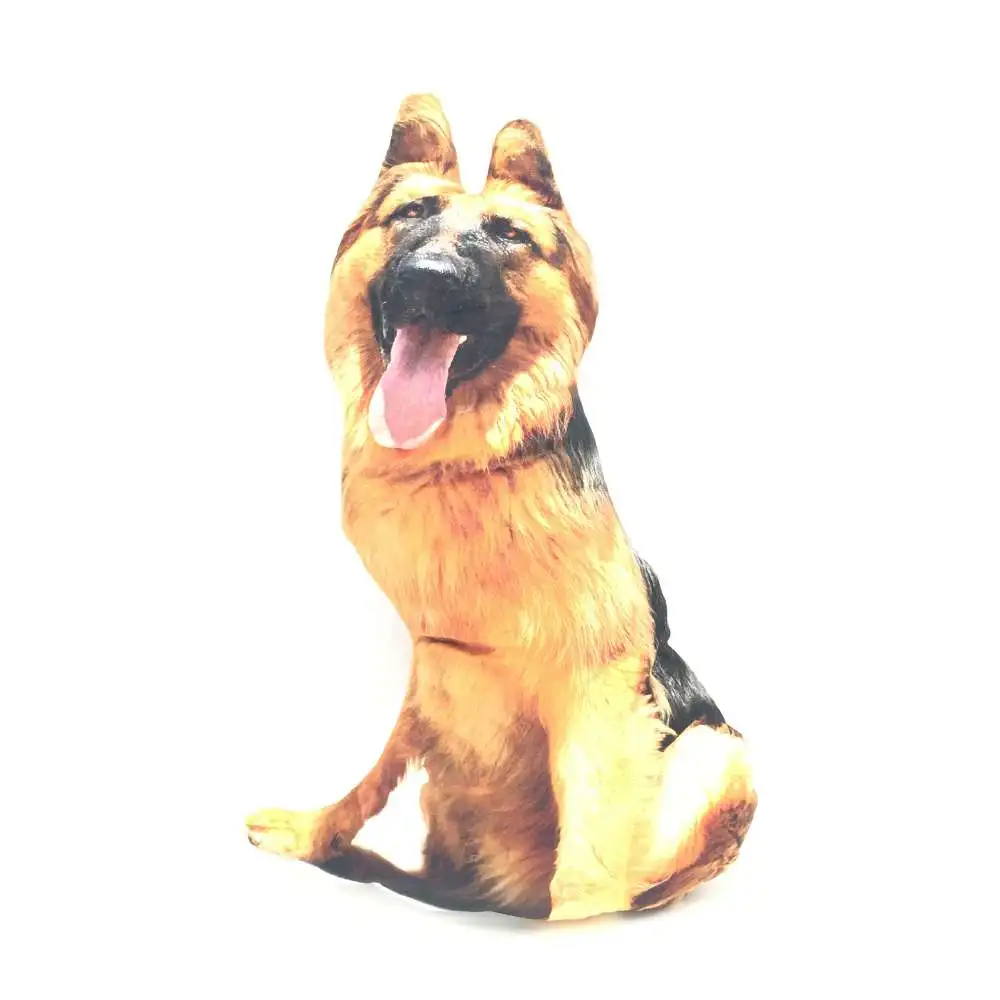 3D Dog Tiger Stuffed Bed Pillow Plush Toy For Children