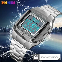 SKMEI Роскошные спортивные хронограф мужские часы Открытый военный водонепроницаемый электронные цифровые наручные часы relogio masculin