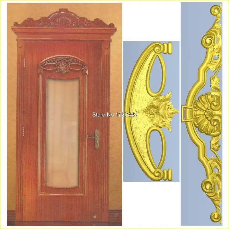 

2pcs/lot Door_12 3D Model STL relief for cnc STL format Furniture 3D STL format furniture decoration