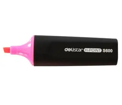 Pink Deli S600 текстовыделитель, водостойкая ручка для рисования, художественные маркеры, ручка, не легко выцветает, маркеры, флуоресцентный яркий цвет, Прямая поставка - Цвет: Pink