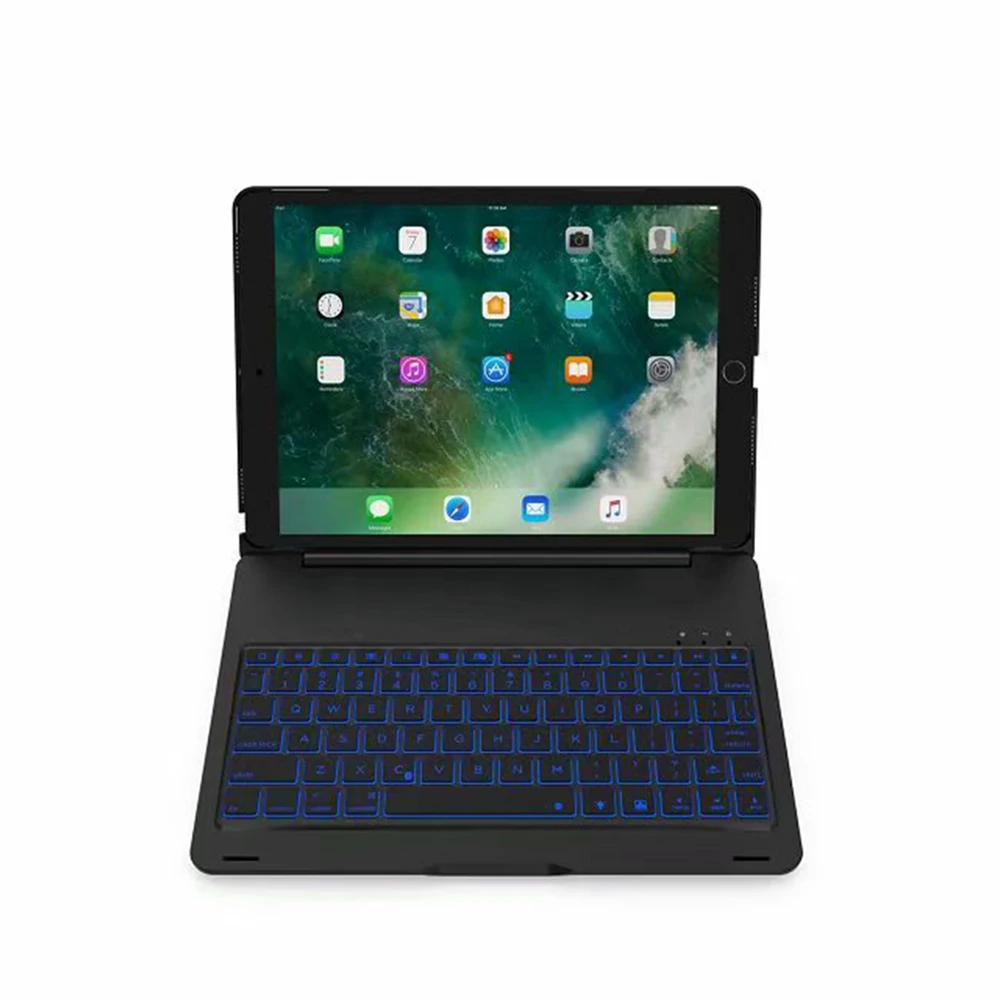 Беспроводная Bluetooth клавиатура складная 7 цветов с подсветкой флип чехол для Apple iPad Air 3 Pro 10,5 A1701 A1709