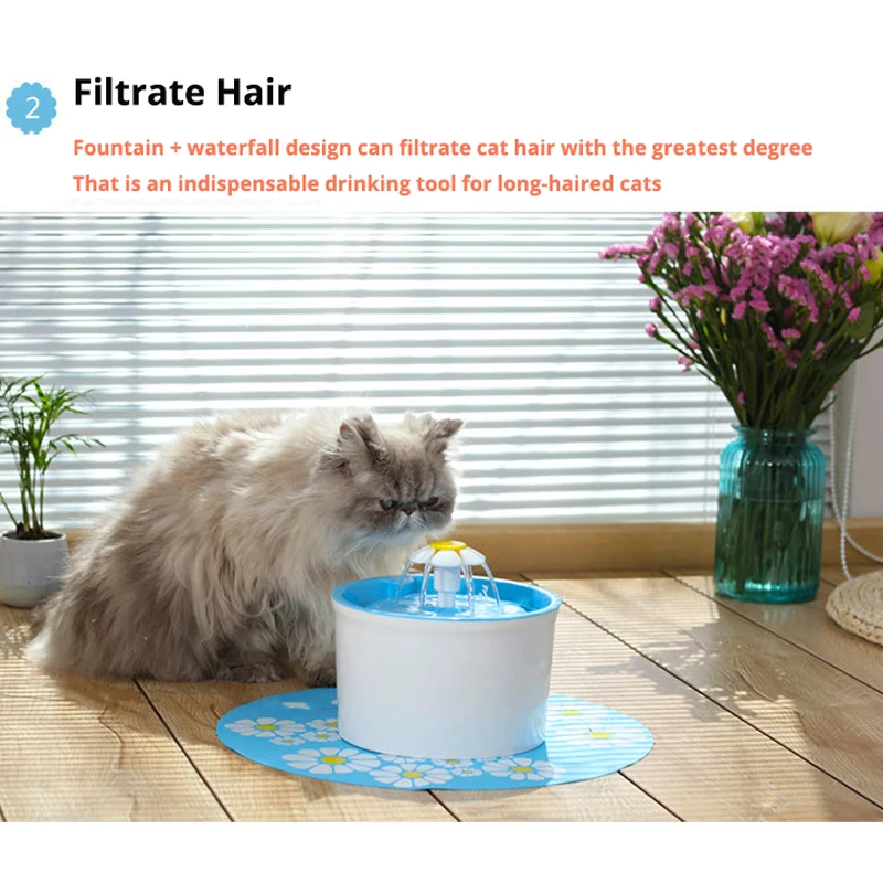 Автоматическая кошка собака электрическая поилка для животных с фонтаном чаша для домашних животных дозатор питьевой воды фильтр для напитков