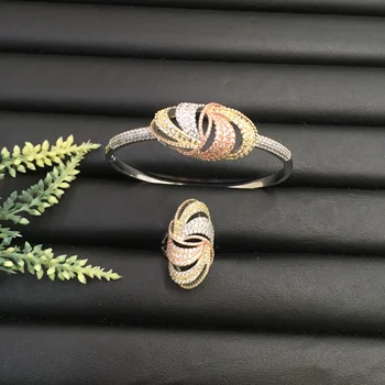 

Lanyika Fashion Jewelry Abstract Distinctive Conch Micro Plated Party Romantic Bangle With Ring Banquet Daily Best Gift