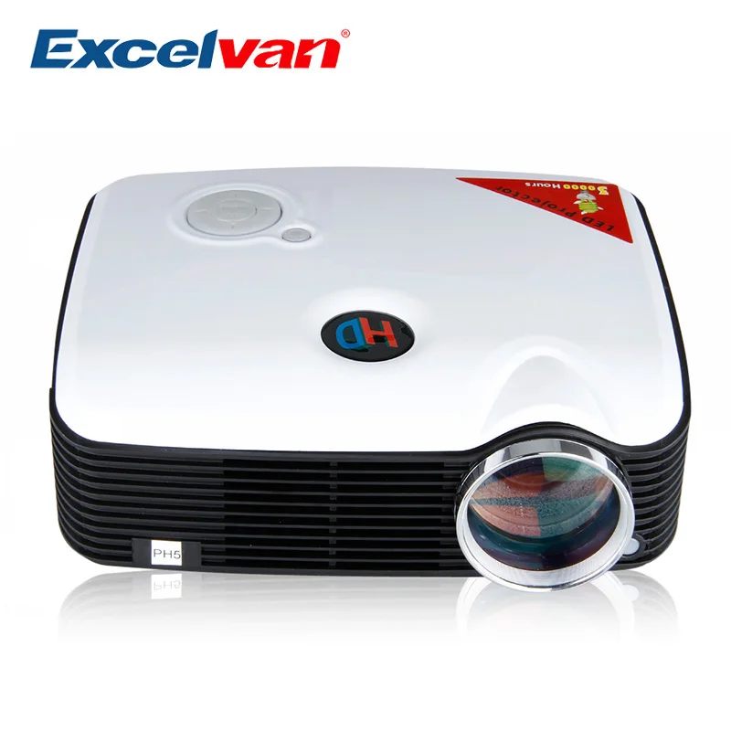 Excelcan PH5 LED LCD Projector 800*600 2500Lumens Support HD 1080P Home Cinema Proyector Multimedia Beamer For DVD/PC/Tablet