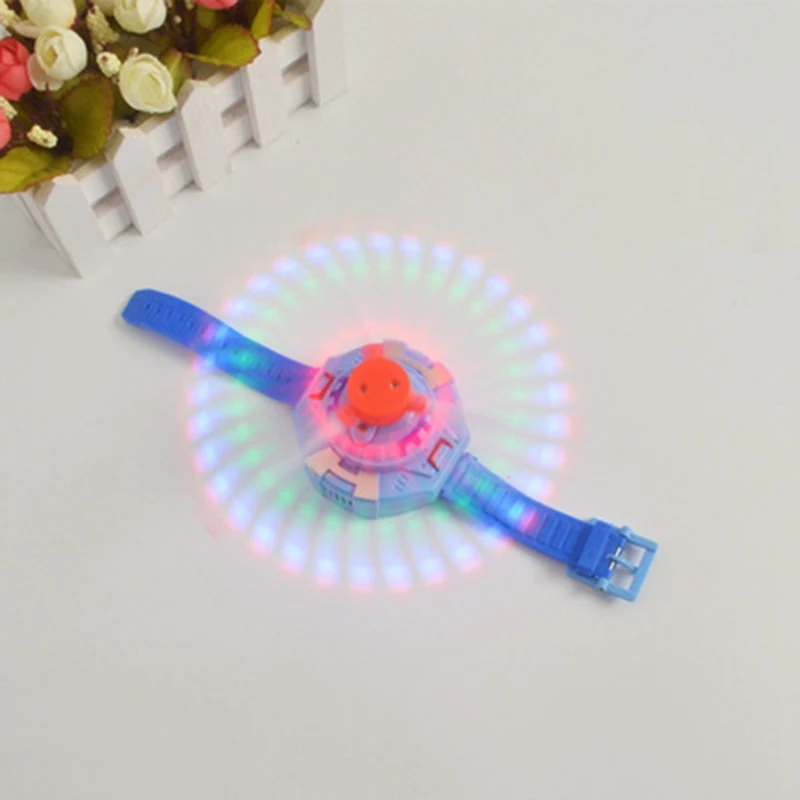 

2019 New Colorful Flying Saucer Electric Toy Wrist Windmill LED Colorful Flash Light Watch