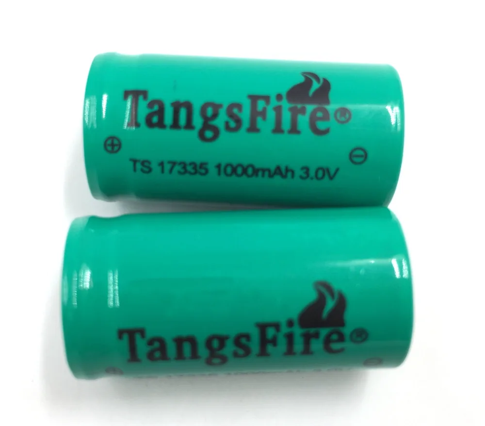 TangsFire CR123A 3 V 17335 1000 мА/ч, литий-ионным Перезаряжаемые батареи 2 шт