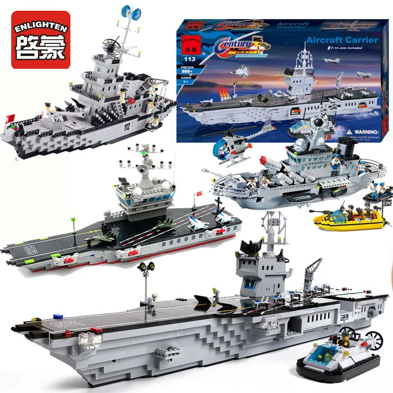 

ENLIGHTEN Warship Collection Military Ship Building Block Compatible with Lme Educational Toys Birthday Gift For Children