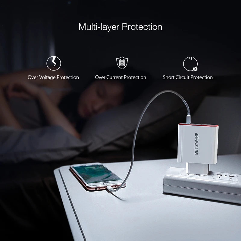 BlitzWolf 45 Вт USB PD Быстрая зарядка type C телефон быстрое зарядное устройство ЕС разъем совместимый для iPhone X 8 Plus/iPad Pro/Macbook переключатель BlitzWolf 45 Вт USB PD Быстрая зарядка type C телефон быстрое зарядное устройство ЕС разъем совместимый для iPhone X 8 Plus/iPad Pro/Macbook переключатель