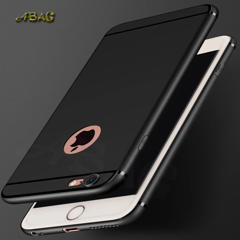 

Ultra-thin mobile phone shell silicone for iphone6 6s 7 8 plus case ABAG micro frosted camera protective TPU soft shell T07#