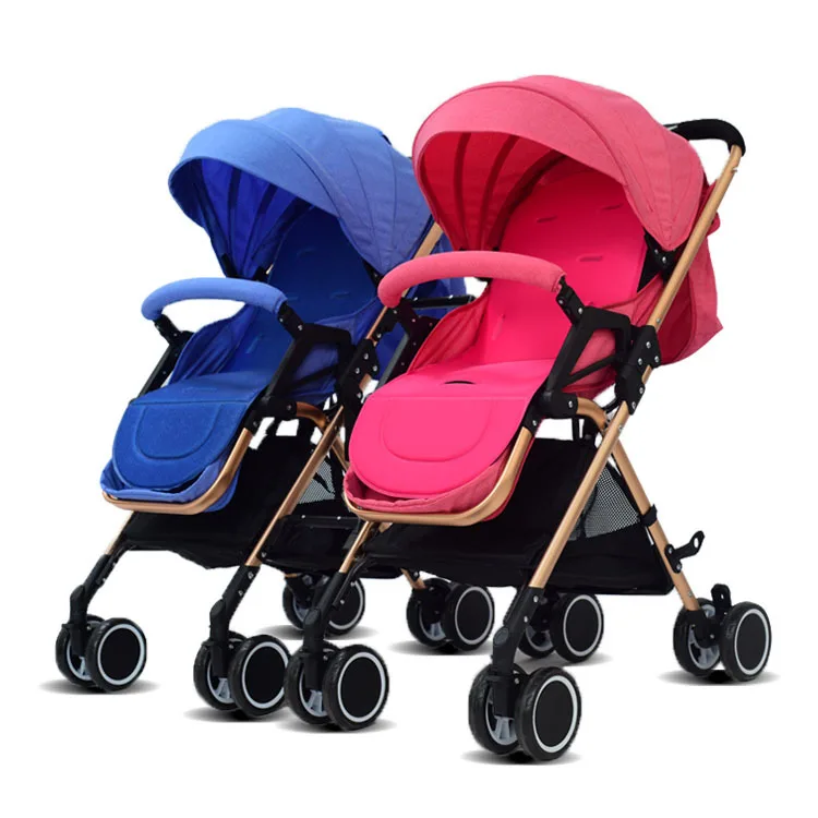 

Baby stroller twins trolley folding two-way can be sitting can be lying baby double umbrella carts