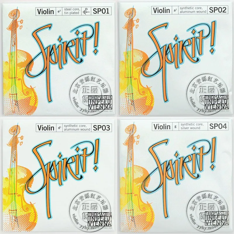 Оригинальные Струны для скрипки tomastik Spirit(SP100), набор 4/4 со съемным шаровым наконечником, полный набор, сделано в австрийском стиле