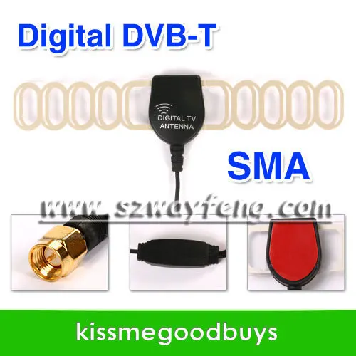 

SMA Car Digital TV Active Antenna Mobile Car Digital DVB-T ISDB-T Aerial with a Amplifier Booster+Free shipping