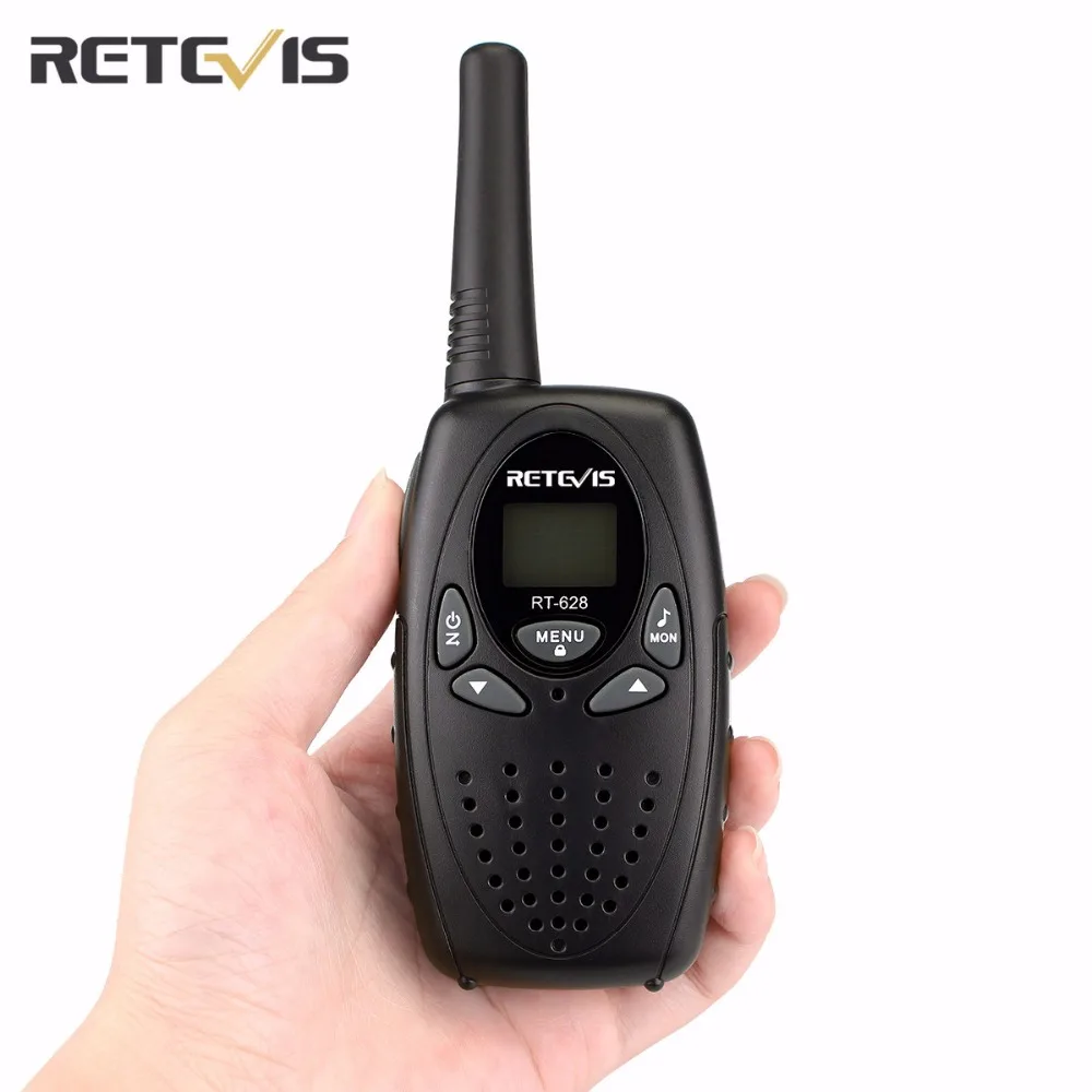 2 pcs RT628 Kids Retevis Walkie Talkie Transceiver UHF Frequency Portable 0.5W 446MHz LCD Display Toy Radio Communicator A1026