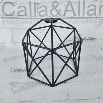 

iron black cage lamp shade M10 hole E27 edison DIY lighting accessories lamp shade
