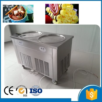 

Free Shipping Double pan fried ice cream machine; frying ice cream machine ;ice roll machine