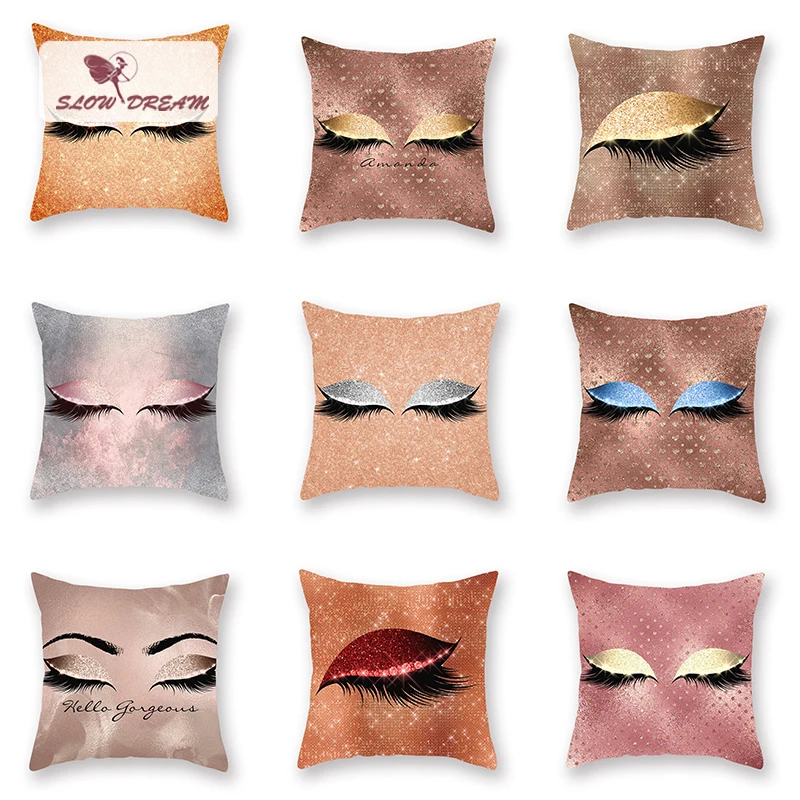 

Slowdream Birthday Gift Cushion Cover 45x45cm Square Throw Pillow Case Decorative Home Bed For Sofa Car Cushion Cover Livingroom