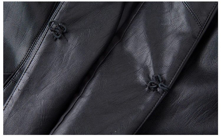 AYUNSUE в европейском стиле Новое поступление Модное Длинное приталенное пальто Для женщин из искусственной кожи Куртка со стоячим воротником, черные парки с Минни Маус Abrigos Mujer LX2008