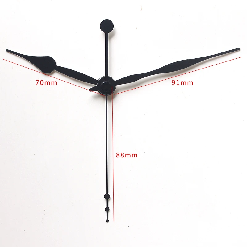 100sets S Shaft Clock Hand 52 Quartz Clock Accessory DIY black Hands