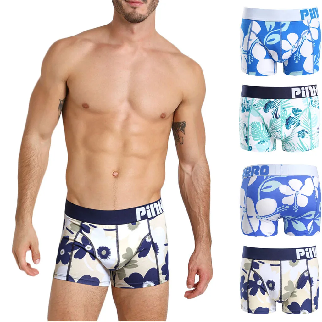 

JAYCOSIN Men Underwear Letter Print Sexy Seamless Mens Boxer Boxers Shorts Underwear Male Pouch Underpants Hot April28 P30