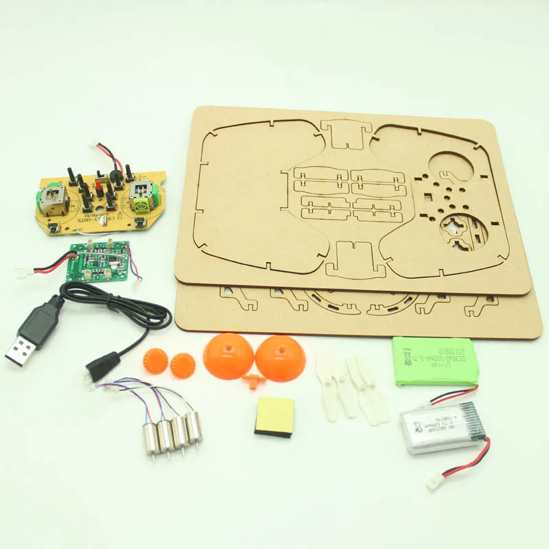 

DIY Drone Assembly wood Quadcopter Model airplane science experiment