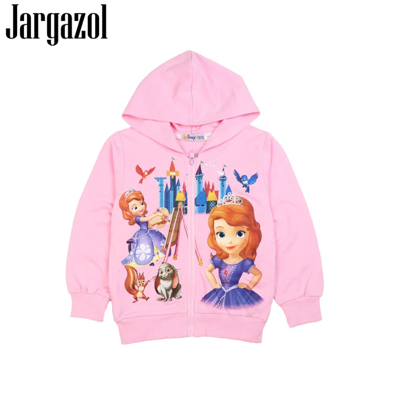 

Jargazol Kids Hoodies Autumn Coat Spring Girl Sweatshirt Cartoon Sofia Printed Children Tops Casual Girls Sweatshirts Outfits