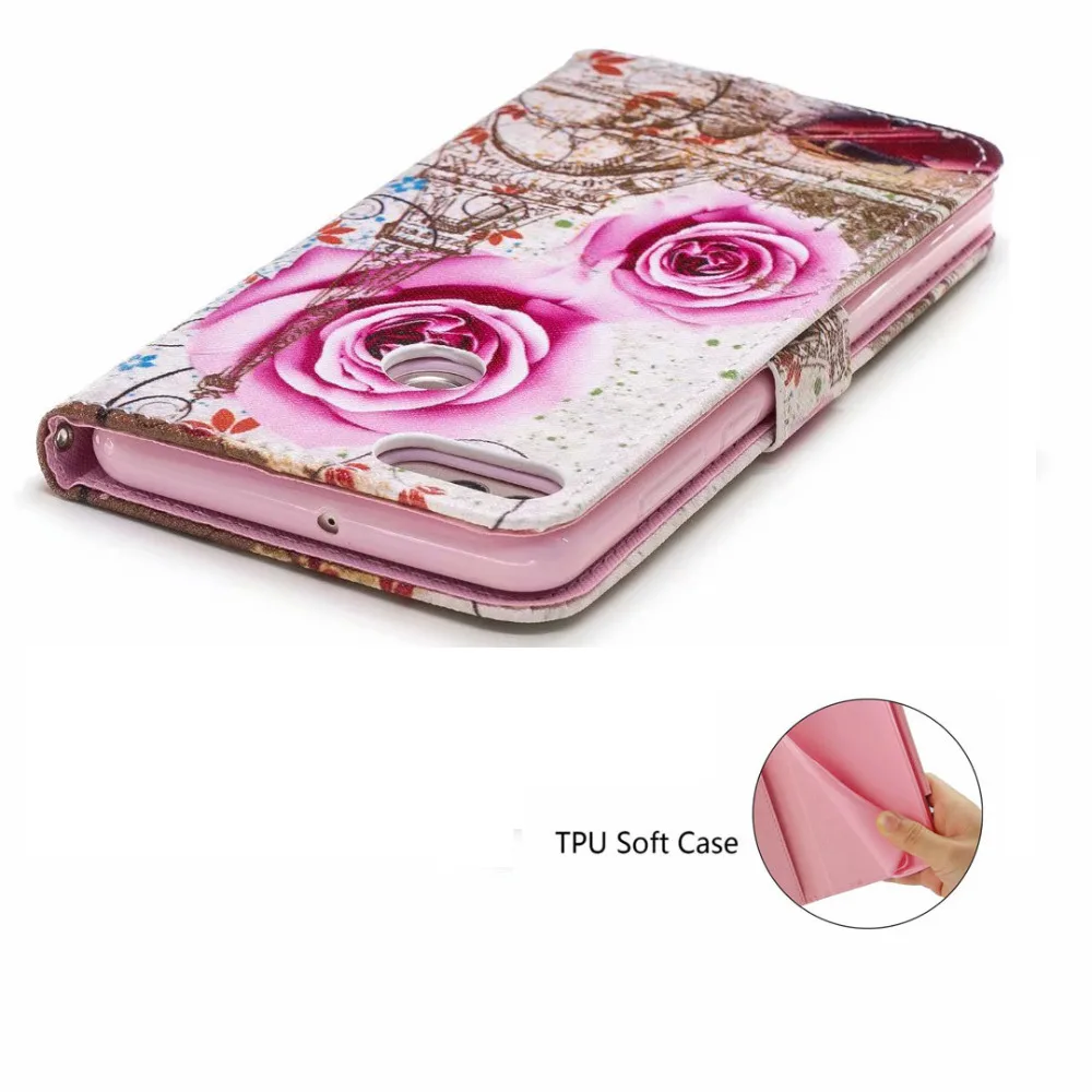 Retro Patterns PU Folio Leather Case Magnetic Flip Cover For Huawei Y9 2018 Capa Card Slots Stand Fundas For Huawei Enjoy 8 Plus (2)
