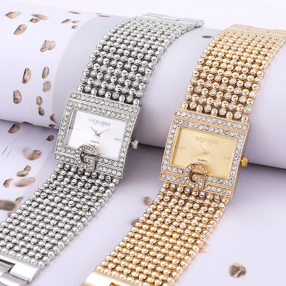 

2019 Watches Brand Luxury Casual Women Round Full Diamond Bracelet Watch Analog Quartz Movement Wrist Watch dropshipping