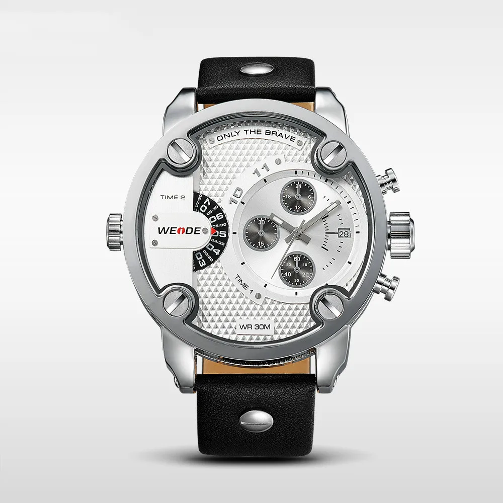 

Business quartz luminous LED men's watch leather belt waterproof sport wristwatch