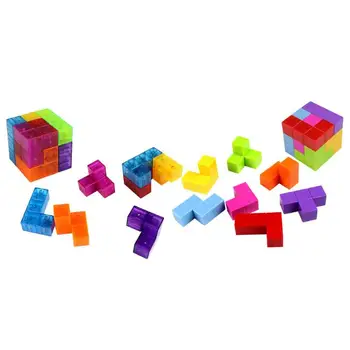 

3D Puzzle Assembly Cube Master Puzzle Magnetic Magic Cube with 54pcs Smart Cards Children Kids Educational Toys