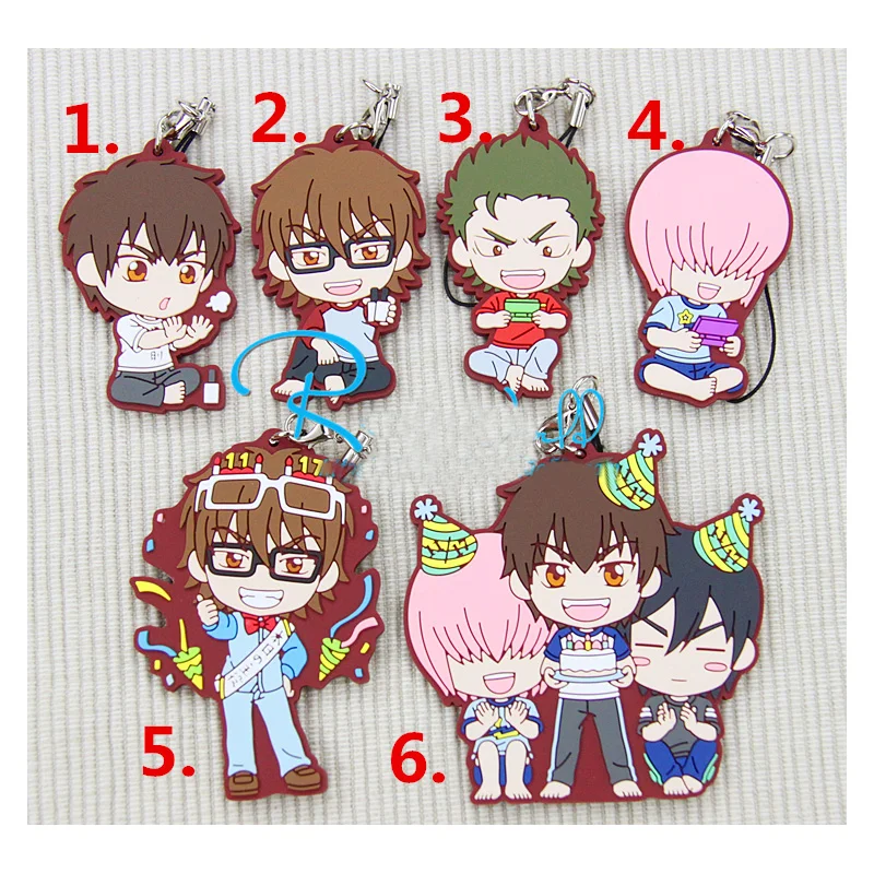

1pcs Anime Keychain Miyuki Kazuya no ACE Sawamura Furuya Satoru Haruichi Phone Bag Pendant Keychain Keyrings De Llaveros