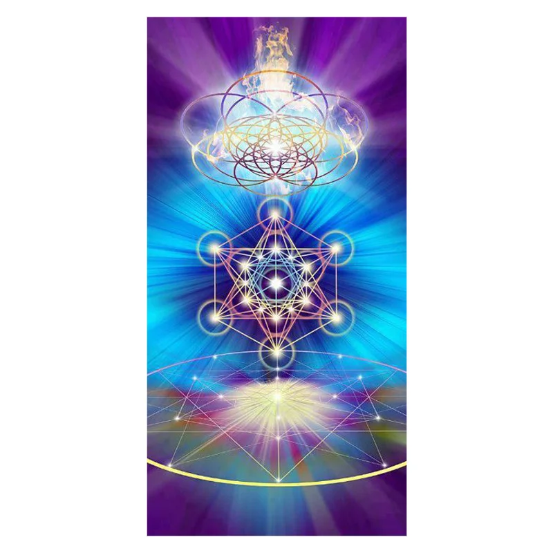 

Sacred Geometry Symbol_ Merkaba Hexagram Star Printed Soft Bamboo Microfiber Towel/Fast Drying Bath Washcloth_Size:35CMX70CM