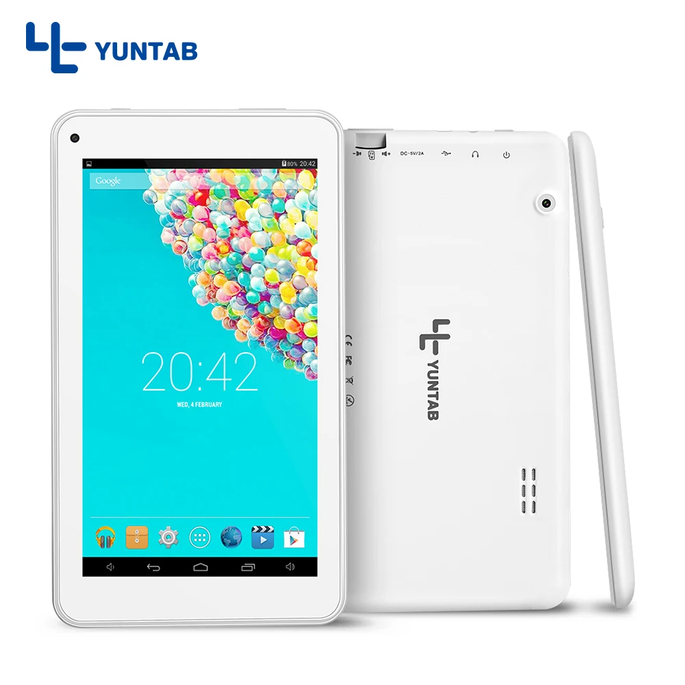 

Yuntab 3 colors T7 Android4.4 tablet PC Quad Core 1.5GHz 512MB+8GB touch screen 1024*600 with Dual Camera Bluetooth