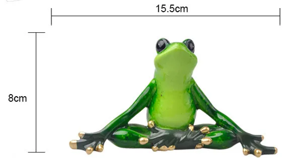 Funny Frog Family Yoga Styles Resin Toys Figures - Calm Pose Size
