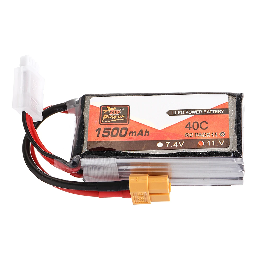4 шт. ZOP Power 11 1 В 1500 мАч 40C 3S Lipo батарея XT60 Разъем для RC FPV гоночного дрона самолета