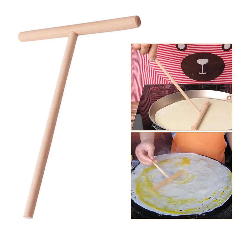 Pancake Batter Chinese Specialty Crepe Maker Wooden Spreader Stick Home