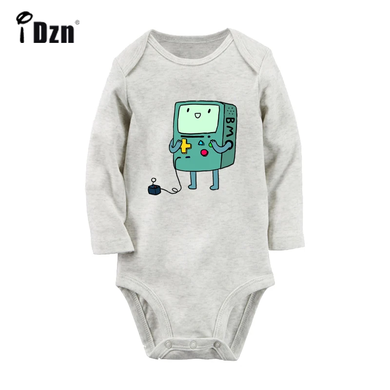 Funny Adventure Time Beemo BMO Cosplay Legend of Zelda Art Design Newborn Baby Bodysuit Toddler Onsies Jumpsuit Cotton Clothes