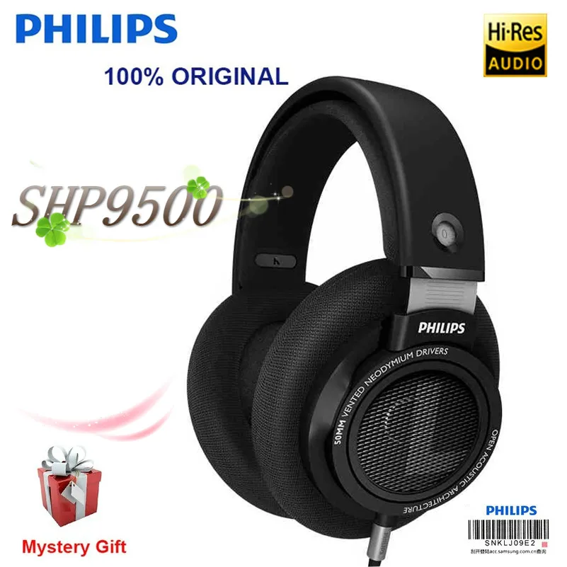 Профессиональные наушники Philips SHP9500 с длинными проводами 3 м шумопоглощающим
