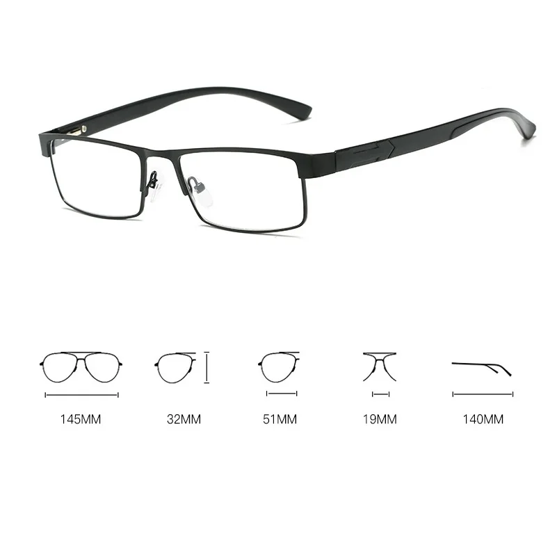 Vazrobe очки для чтения Для мужчин пружинным шарниром Nearsight очков мужской диоптрий+ 100 150 200 250 300 350 400 дальнозоркости человек родитель подарок
