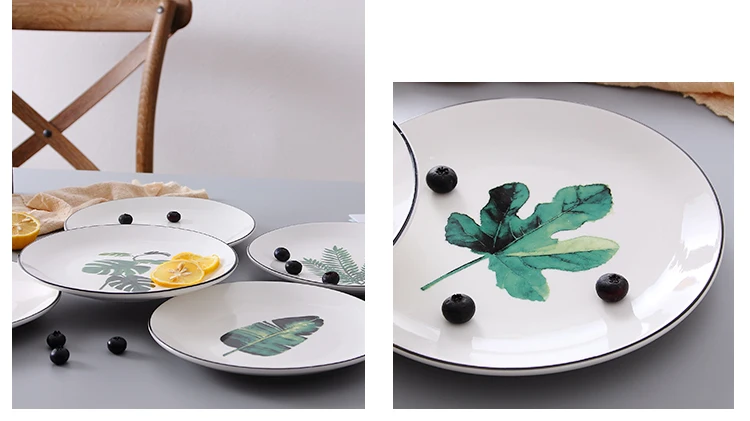4 шт./лот, керамический пищевой диск в западном стиле, диск для стейка, тарелка 8Ins, индивидуальная выразительная итальянская лапша в стиле Северной Европы