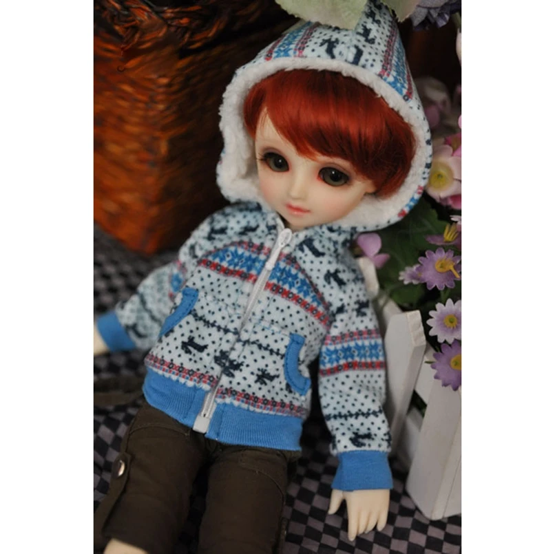 BJD Синий принт пальто наряды верхняя одежда для 1/4 17 &quotвысоких женщин MSD DK DZ AOD DD