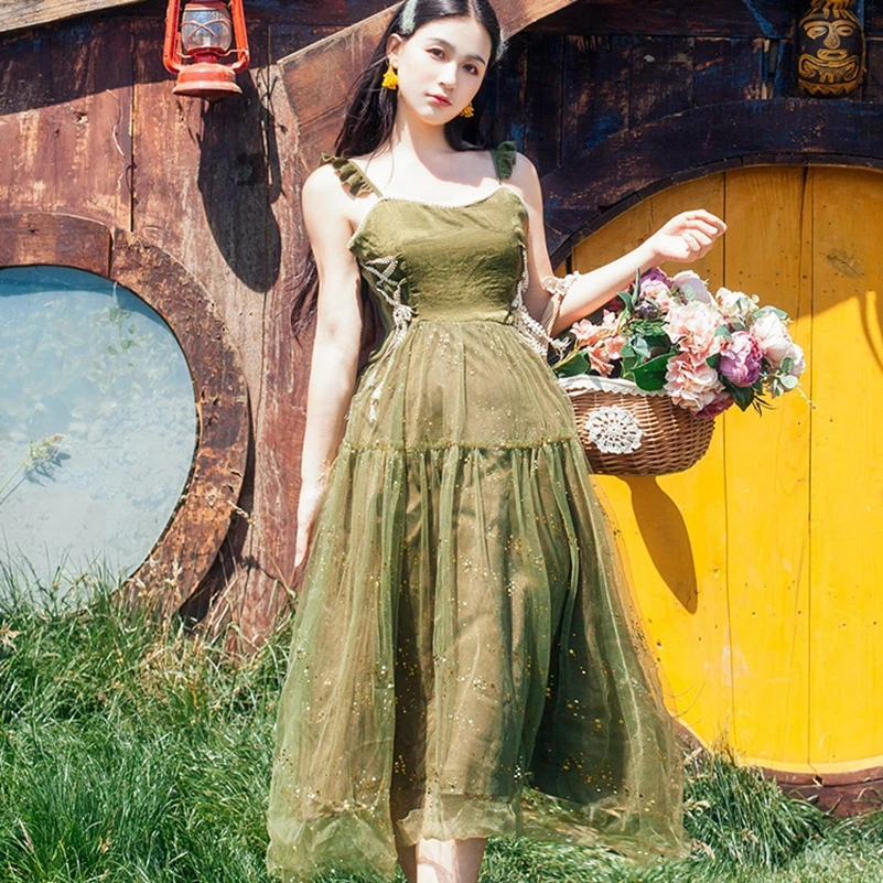 

SexeMara fashion The New Hot stamping Beading Sling Mesh Open back Tube top dress Free shipping