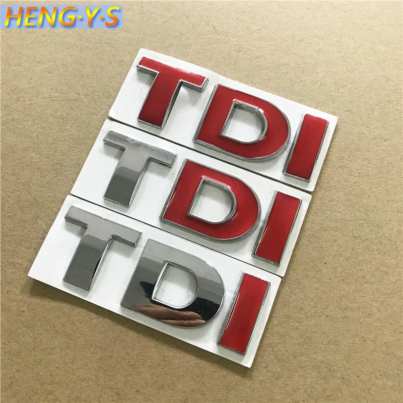 

1Pcs Car styling TDI Badge Emblem Decal car Sticker for VW Golf JETTA PASSAT MK4 MK5 MK6 skoda seat car Accessories