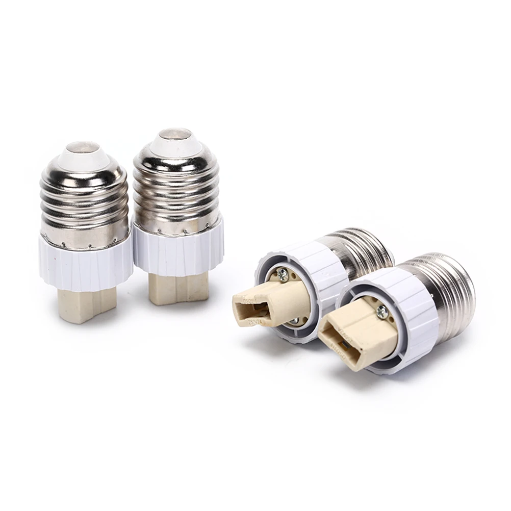 

4pcs E27 To G9 Lamp Adapter Fireproof Material Ceramic Lamp Holder Converter Socket Conversion Light Bulb Base Type Adapter