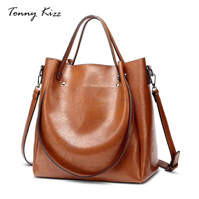 

Tonny Kizz handbags for women 2018 leather shoulder bag high quality female bucket handbags with long strap large capacity