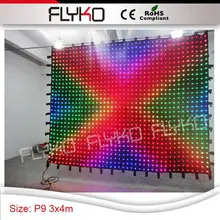 Великолепное шоу японских видео гибкий светодио дный светодиодный видеозанавес от FLYKO P90mm